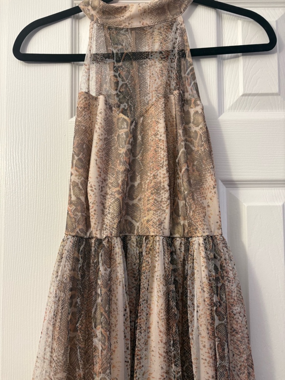 Candalite Snake-Print Maxi Dress Size Small (seems to run big - check listing) - Picture 2 of 12